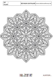 Mandala boyama sayfaları